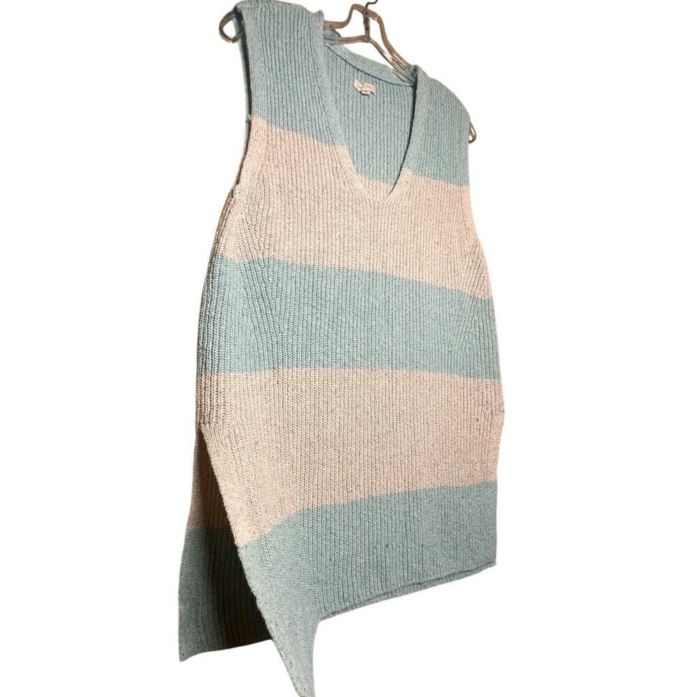 Anthropologie Pilcro‎ Women’s Striped Longline Sweater Vest Sz. M Beach Coastal